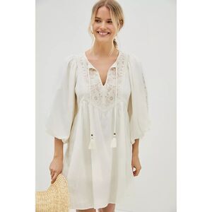 Anthropologie Viveka Embroidered Lace Mini Dress Size M